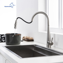 Manufacturer cUPC Long Neck Swivel Single Lever Kitchen Sink Water faucet Pull Down kitchen water mixer taps